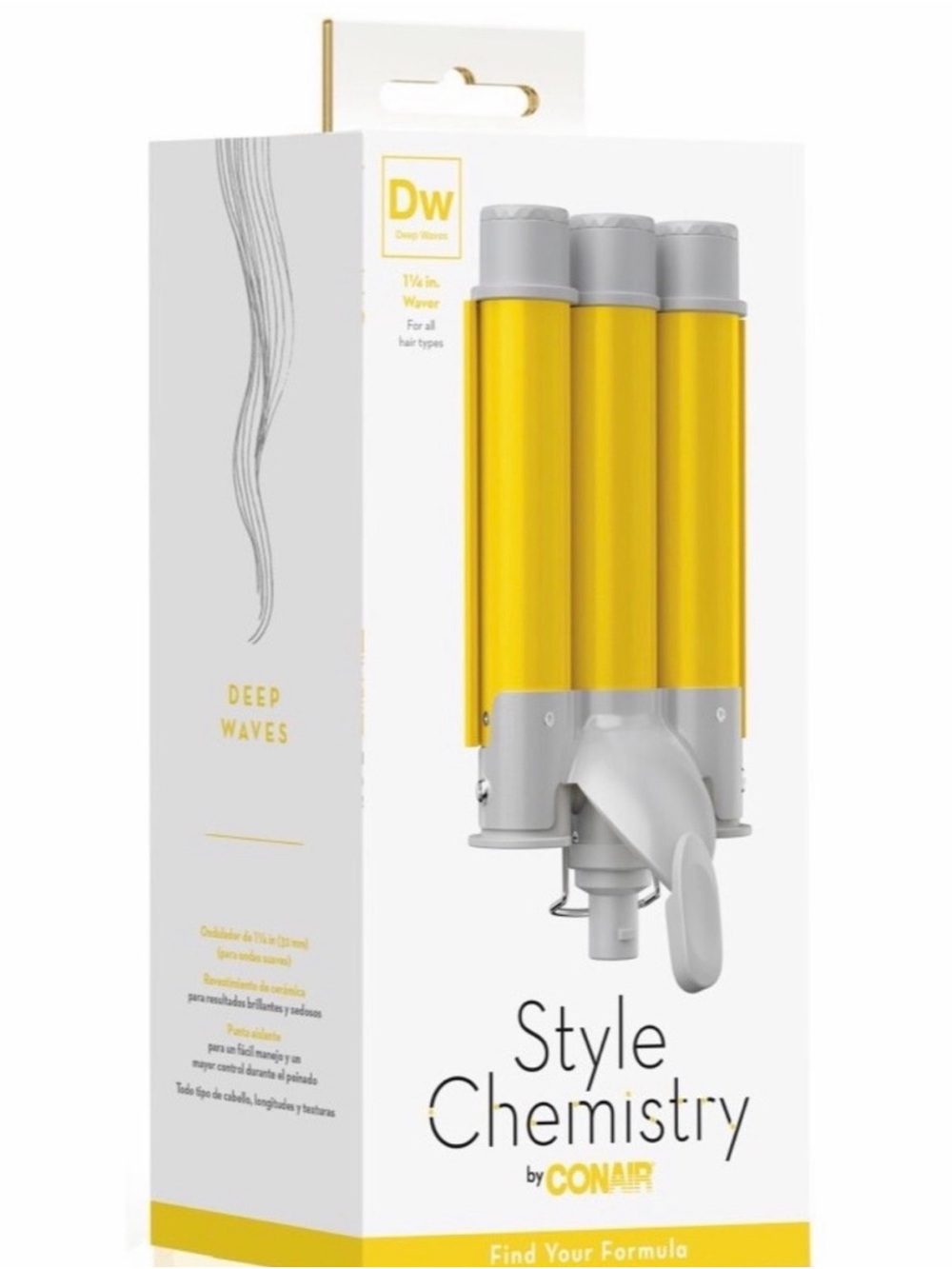 Style Chemistry Deep Waves 3-Barrel Curling Iron - Yellow